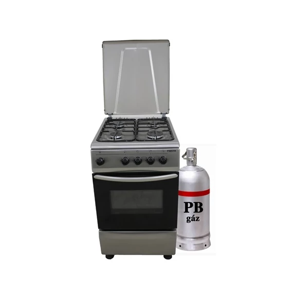 Warnex TŰZHELY GÁZ PB PALACKOS FS5401MXZM FIESTA KENT INOX