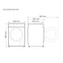 Kép 2/3 - Midea MOSÓGÉP ELÖLTÖLTŐS MF100W70/W-HR